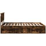  Konstrukcija postelje z vzglavjem Dimljeni oreh 150 x 200 cm, (5000103904) | Shoptok.si