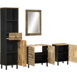 vidaXL Kopalniška garnitura 4-delna trden mangov les | Shoptok.si