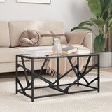 vidaXL Stolić s prozirnom staklenom površinom 78,5x40x41 cm čelik Cijene