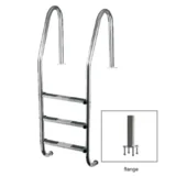 FF Merdevine Standard 3 stepenika AISI 304 gum step Flanša-eko