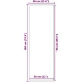  Otirač Striped Crna i Siva 60 x 180 cm Polipropilen PVC | shoptok.hr