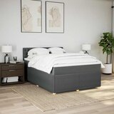  Krevet s oprugama i madracem tamnosivi 140x190 cm od tkanine | shoptok.hr