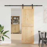vidaXL Drsna vrata s kompletom vodil 70x210 cm trdna borovina | Shoptok.si