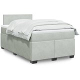 Box spring krevet s madracem svjetlosivi 120x200 cm baršunasti | shoptok.hr