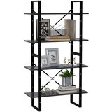 vidaXL ormarić za knjige s 4 razine sivi 80 x 30 x 140 cm od iverice | shoptok.hr