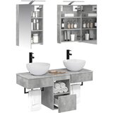  Set ormarića za kupaonicu 5 kom. Betonska siva | shoptok.hr