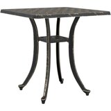 vidaXL Vrtna miza bronasta 53x53x53 cm liti aluminij | Shoptok.si