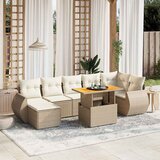 Maison Chic Seti vrtnega pohištva - Vrtna garnitura - Vrtni pohištvo set 8-delna z blazinami bež poli ratan, (21800731) | Shoptok.si