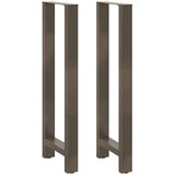  Noge za barski stol Prirodni čelik 2 kom 40 x (110-111) cm Čelik | shoptok.hr