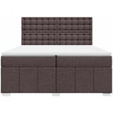  Krevet s oprugama i madracem tamnosmeđi 200x200 cm od tkanine | shoptok.hr