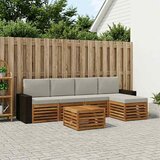  Set vanjskih sofa 6 kom. Prirodna i svjetlosiva | shoptok.hr