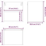 vidaXL viseći ormarić s policom riga crni hrast 40 x 29,5 x 40 cm | shoptok.hr