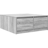 vidaXL Kavna mizica s predali siva sonoma 100x100x40 cm | Shoptok.si
