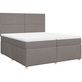  Krevet s oprugama i madracem smeđesivi 200x200 cm od tkanine | shoptok.hr