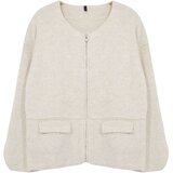 Trendyol stone soft textured coat knitwear cardigan Cene