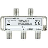 SCHWAIGER Razdelilnik (4-krat, F vtičnica, 5 - 1.000 MHz, 8 dB) | Shoptok.si
