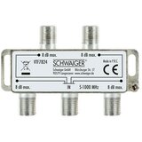 SCHWAIGER Razdjelnik (4-struko, F utičnica, 5 - 1.000 MHz, 8 dB) | shoptok.hr