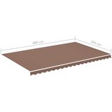  Zamjenska tkanina za tendu smeđa 5 x 3 m | shoptok.hr