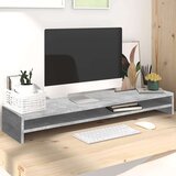 vidaXL Stojalo za zaslon betonsko sivo 100x24x13 cm iverna plošča | Shoptok.si