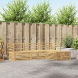  Set vanjskih sofa 4 pcs Bijela Čvrsto drvo akacije | shoptok.hr