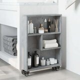 vidaXL Uska kolica za pohranu boja betona 48x13x68cm konstruirano drvo | shoptok.hr