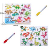 Magaza drvena uklapalica sa olovkom piši briši dinosaurusi Cene