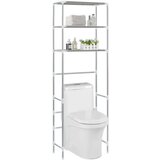 vidaXL Stalak iznad toaletne školjke s 3 police srebrni 53x28x169 cm Cijene