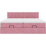 vidaXL Otomanski posteljni okvir z vzmetnicami roza 160x200cm žamet, (21609012) | Shoptok.si