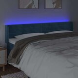  LED posteljno vzglavje temno modro 183x16x78/88 cm žamet, (20932608) | Shoptok.si