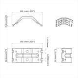  Ukljucuje: nosač 12 pcs Cinkom premazano 106 x 55 x 1,5mm Čelik | shoptok.hr
