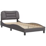 Okvir za krevet bez madraca Hvar sivi 90x190 cm od umjetne kože | Eponuda.com