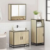 vidaXL 3-dijelni set kupaonskog namještaja boja hrasta sonome drveni | shoptok.hr