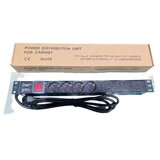 Exeshop Razvodni PDU panel za rack 19 in, sa 4 utičnih mesta, kabl 2m (aluminijum) | ePonuda.com