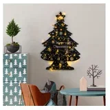 Zidna dekoracija XMASBLACK-031, 70x100 cm, Crna