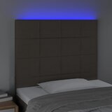  LED uzglavlje smeđesivo 90x5x118/128 cm od tkanine | shoptok.hr