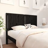  Uzglavlje za krevet crni 145,5 x 4 x 100 cm od masivne borovine | Eponuda.com