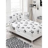 Aberto Design set čaršaf i 2 jastučenice Panda, 160x200+20 cm , Crno-bela u