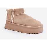 Boto Beige Patterned Platform Snow Boots Udra | Shoptok.si