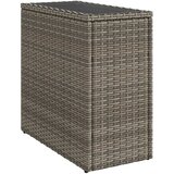  Vrtni stol sa staklenom pločom sivi 58x27,5x55 cm od poliratana | shoptok.hr