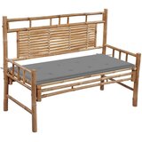  Klupa s jastukom 120 cm od bambusa | shoptok.hr