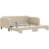  Dnevni krevet na razvlačenje krem 100 x 200 cm od tkanine | shoptok.hr