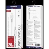 Jellico podatkovni polnilni kabel KDS-30 Type C na Lightning 1m 20W - bel | Shoptok.si