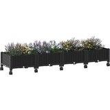  Vrtni saksija s kotačima Crna 160 x 40 x 29 cm PP | Eponuda.com