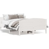 vidaXL Okvir kreveta s uzglavljem bijeli 140 x 190 cm od borovine Cijene