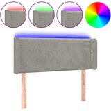  LED uzglavlje svjetlosivo 93x16x78/88 cm baršunasto | shoptok.hr