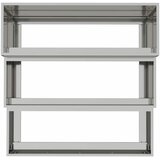  Vrtna saksija Srebrno 90 x 90 x 35 cm Cinkani čelik | shoptok.hr