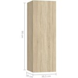  10-dijelni set TV ormarića boja hrasta sonome od iverice | shoptok.hr