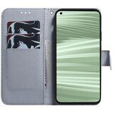 INORCO Ovitek za telefon proti padcem za Realme C55 s tiskanjem vzorcev, PU usnjeno stojalo za denarnico s trakom, (22033685) | Shoptok.si