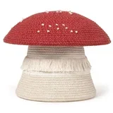 Crvena/krem tekstilna dječja kutija za pohranu ø 38x33 cm Big Mushroom –
