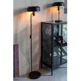 White Label Črna stoječa svetilka s kovinskim senčilom (višina 135 cm) Landon – | Shoptok.si